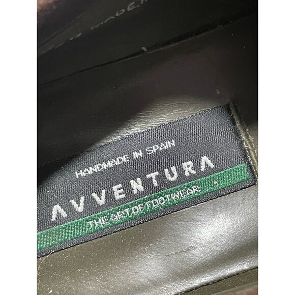 Avventura Derby Loafers Square Toe 9 M Suede Lace Up Shoes Brown Handmade Spain - Picture 12 of 14